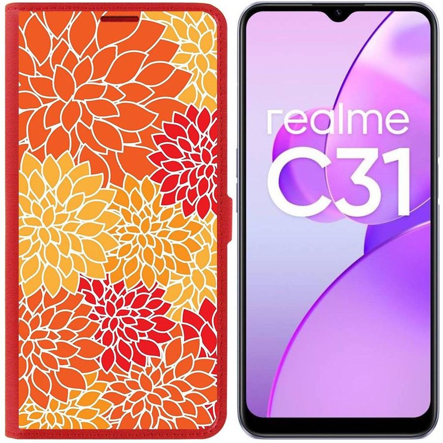 

Чехол-книжка Eco Book для Realme C31 Цветочный паттерн 7