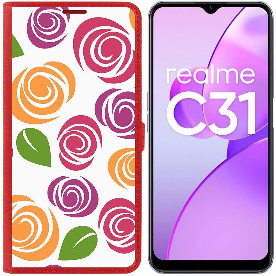 

Чехол-книжка Eco Book для Realme C31 Цветочный паттерн 6