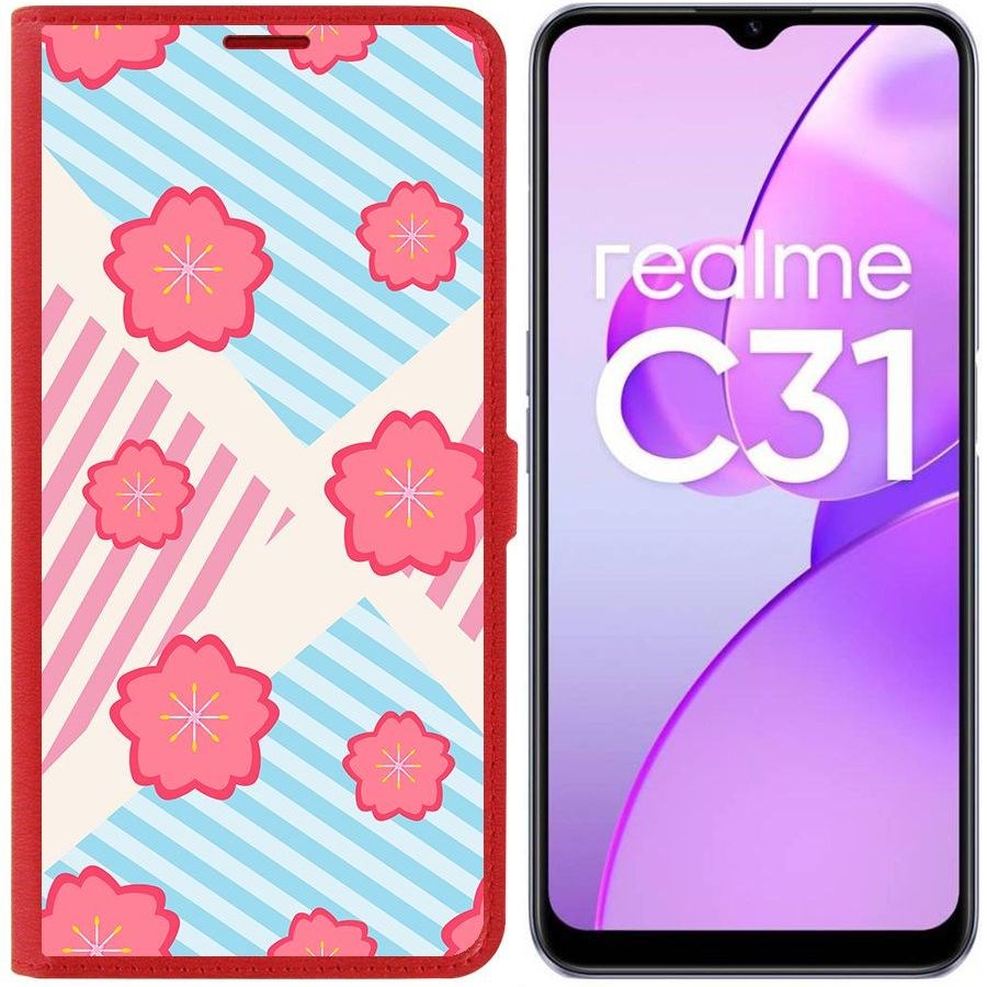 

Чехол-книжка Eco Book для Realme C31 Цветочный паттерн 10