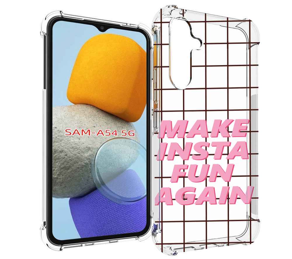 

Чехол MyPads розовая-надпись-про-инст для Samsung Galaxy A54, Tocco