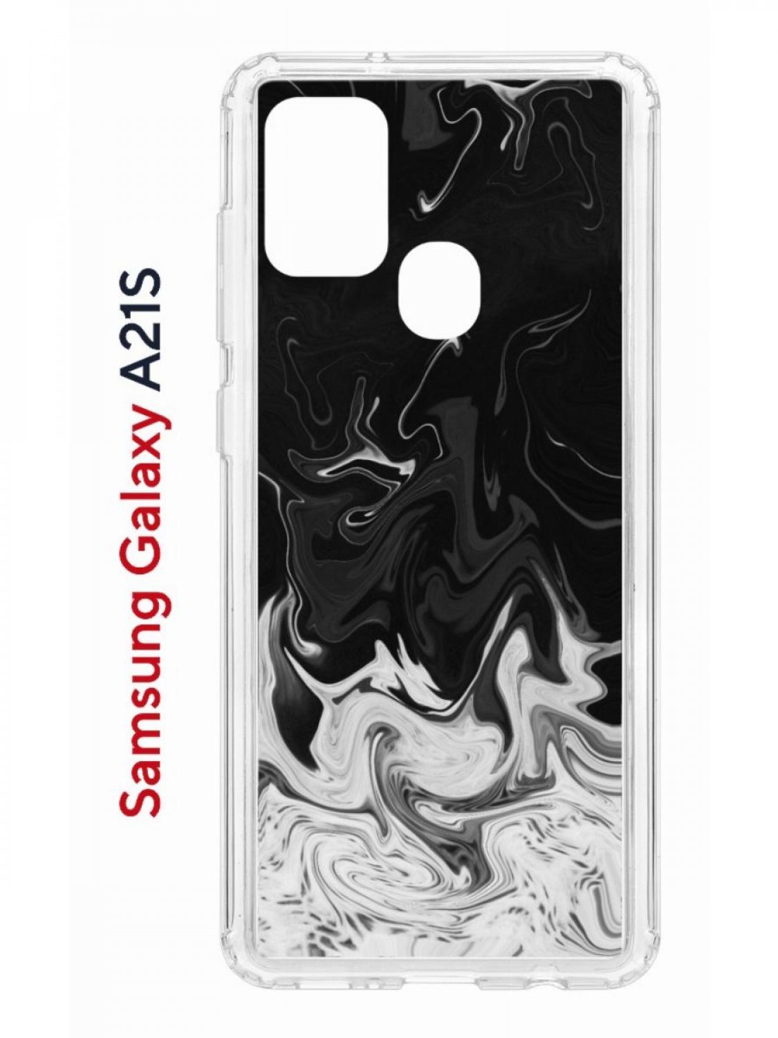 

Чехол на Samsung Galaxy A21S с принтом Kruche Print Разводы краски, противоударный бампер, Прозрачный;черный;белый;серый, Самсунг Галакси А21с