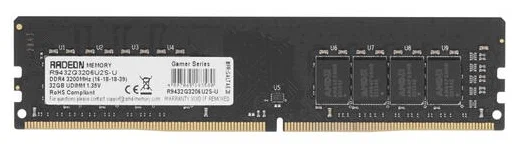 

Оперативная память AMD Radeon R9 Gamer 32Gb DDR4 3200MHz (R9432G3206U2S-U), R9432G3206U2S-U