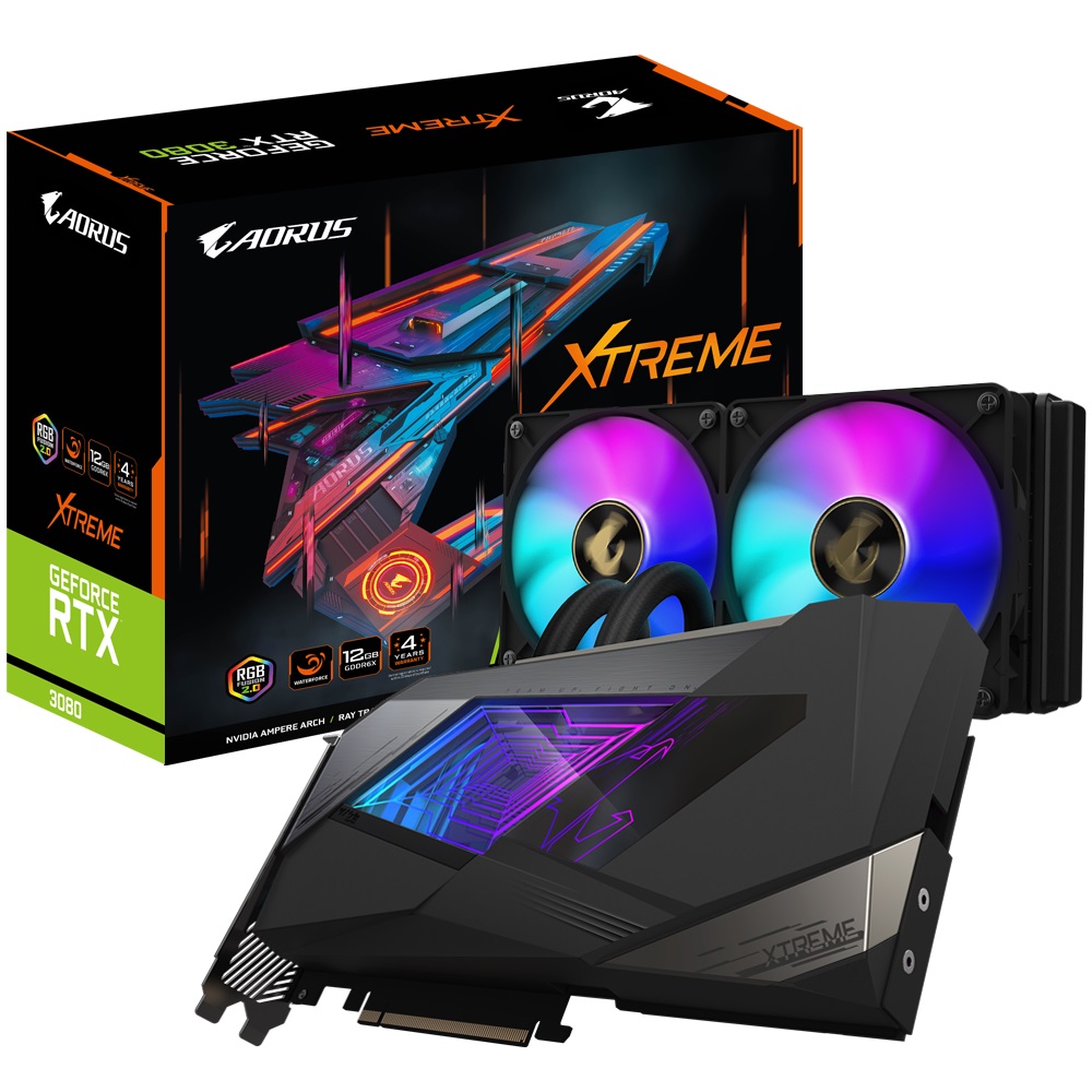 фото Видеокарта gigabyte nvidia geforce rtx 3080 (gv-n3080aorusx w-12gd)