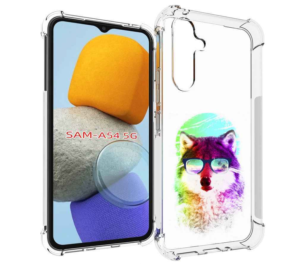

Чехол MyPads радужный волк детский для Samsung Galaxy A54, Tocco