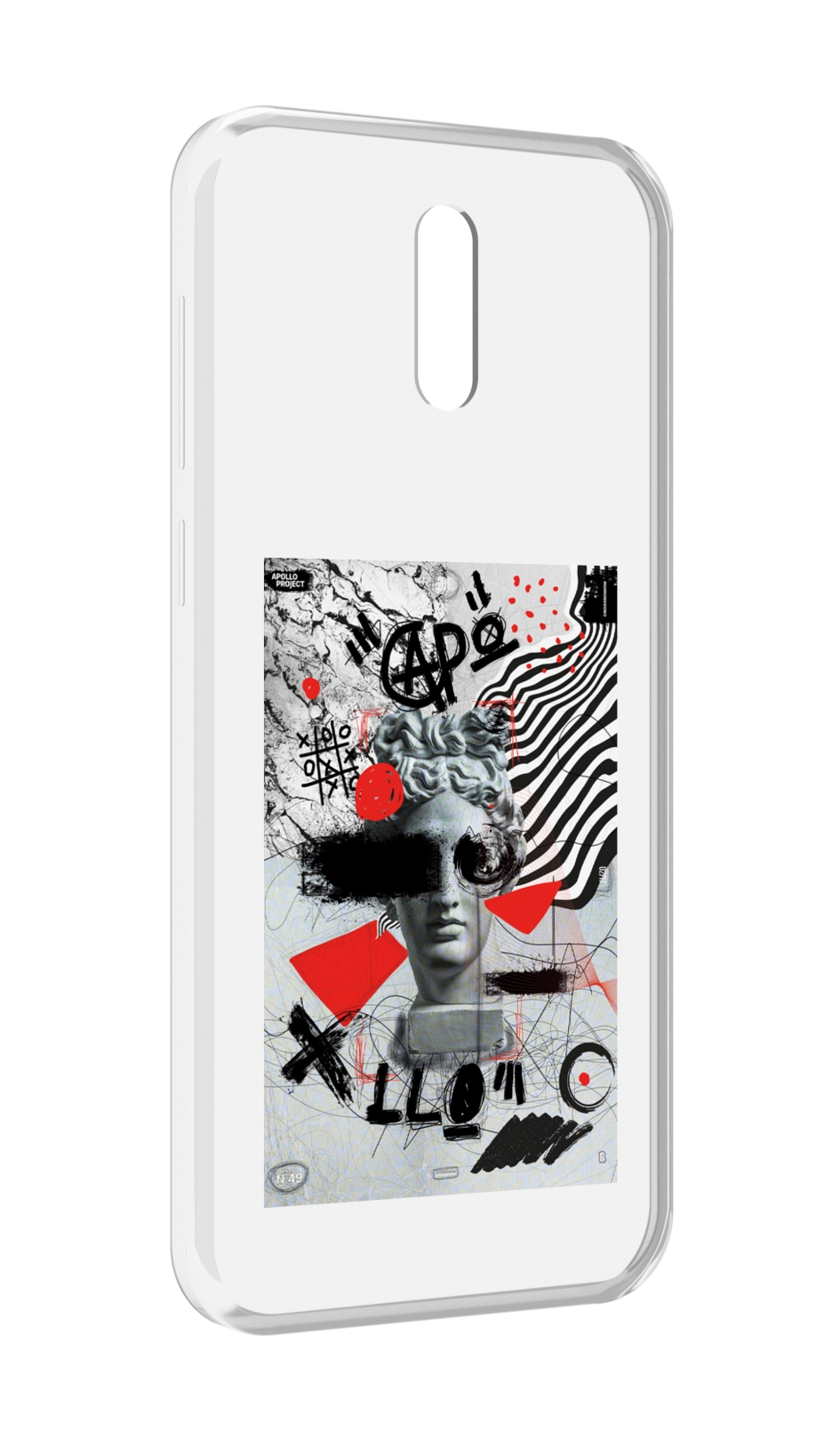 

Чехол MyPads стрит арт статуя для Alcatel 3L (2019), Прозрачный, Tocco