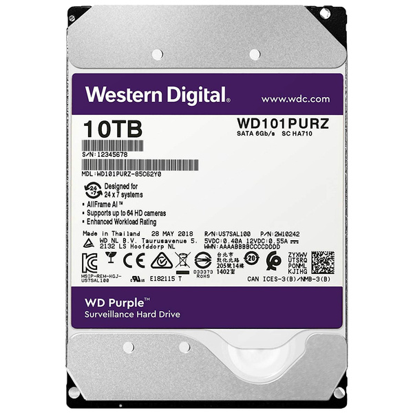 

HDD WD 10 ТБ (WD101PURZ)