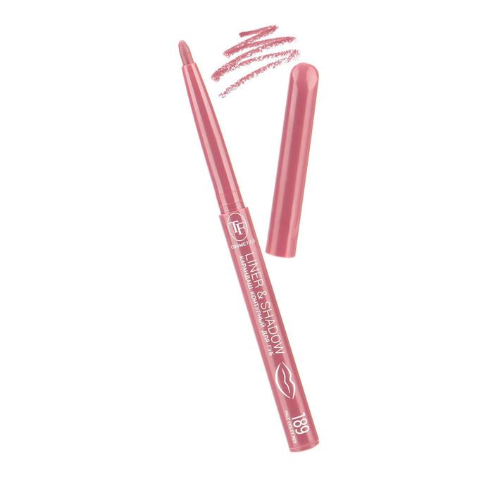 Контурный карандаш для губ TF Liner & Shadow автоматический, тон №189 pale violet red карандаш для губ tf cosmetics контурный автоматический liner