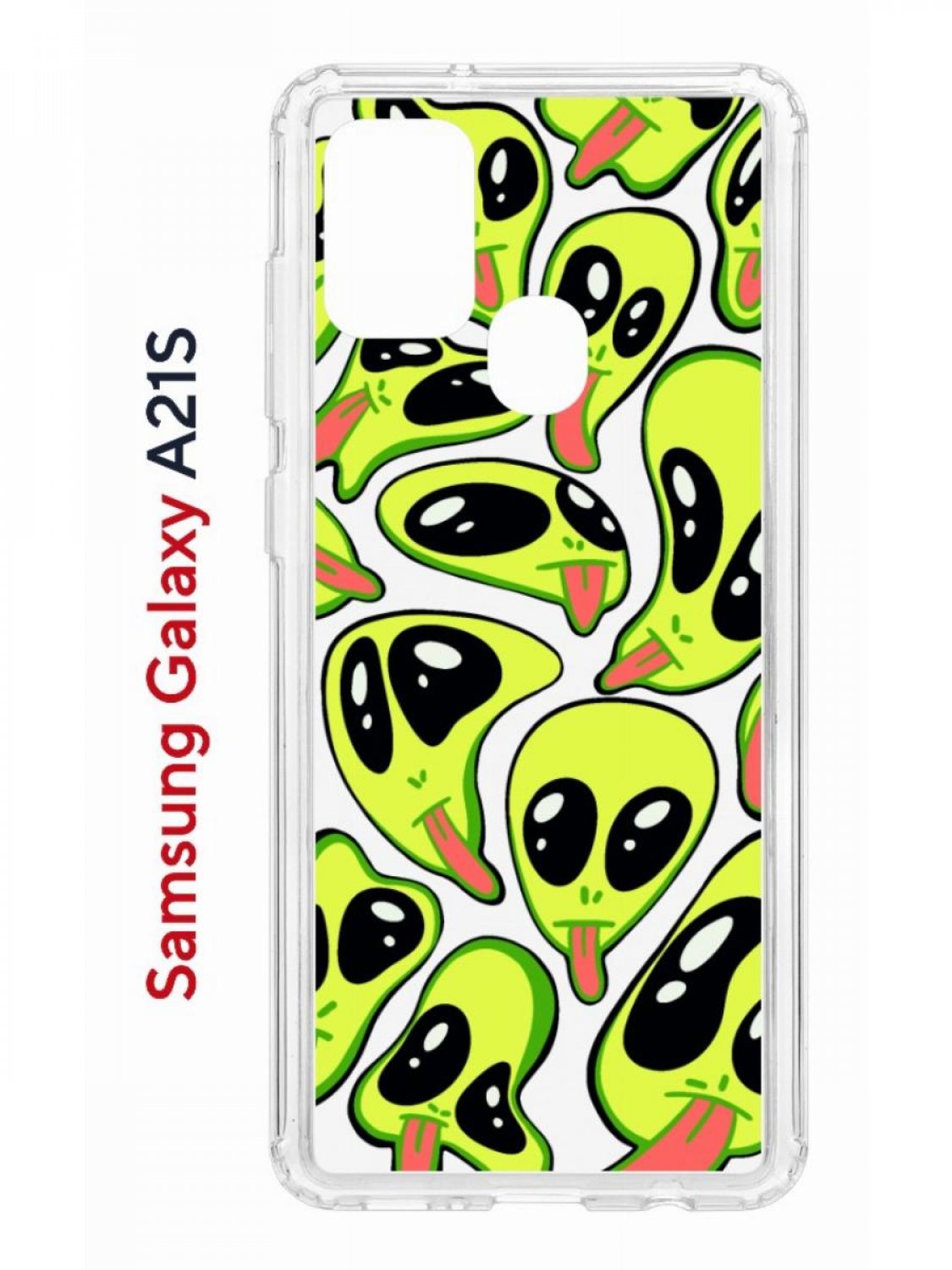Чехол на Samsung Galaxy A21S с принтом Kruche Print Инопланетянин, противоударный бампер
