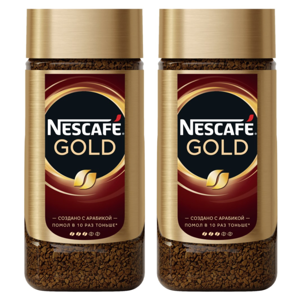 Кофе растворимый Nescafe Gold, 2 шт по 95 г