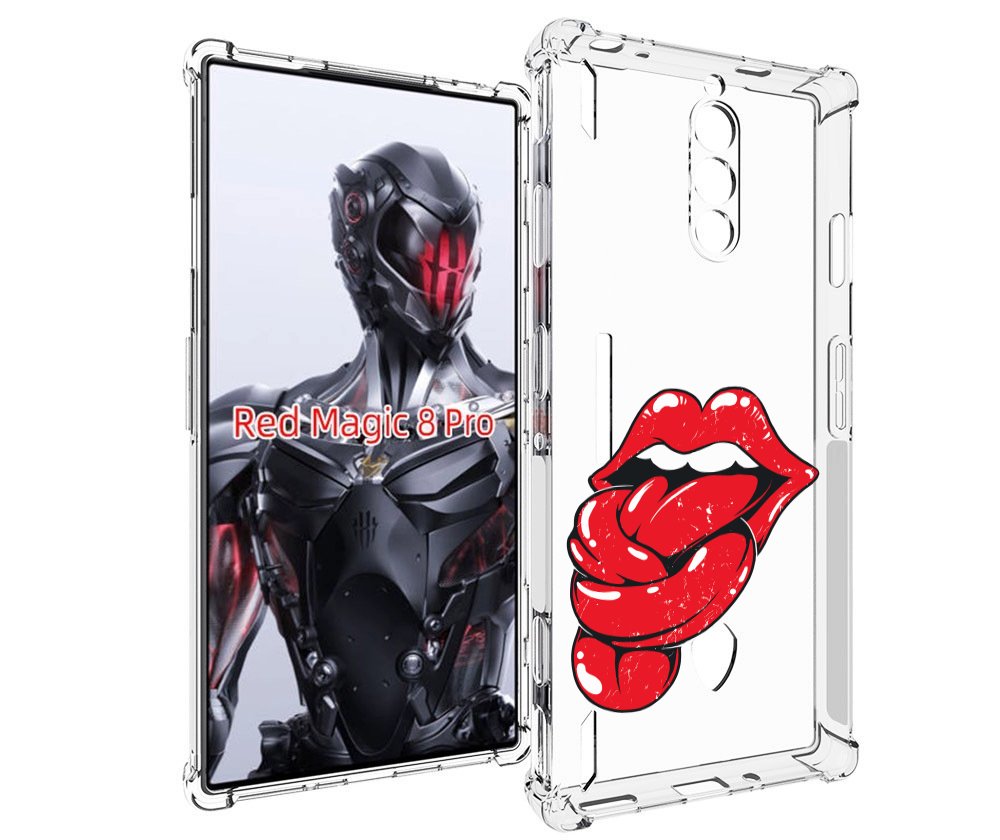 

Чехол MyPads яркие губы с языком для ZTE Nubia Red Magic 8 Pro / Red Magic 8 Pro Plus, Tocco