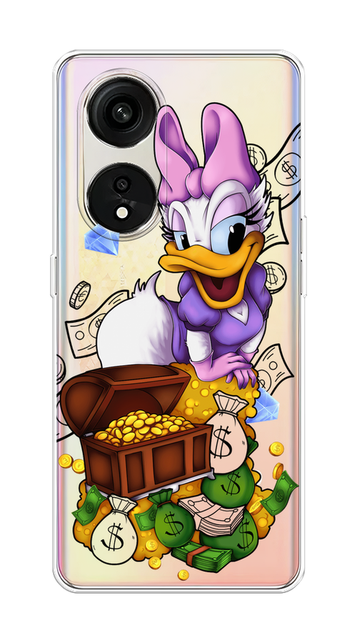 

Чехол на Oppo Reno 8T 5G "Rich Daisy Duck", Коричневый;белый;фиолетовый, 2513150-6