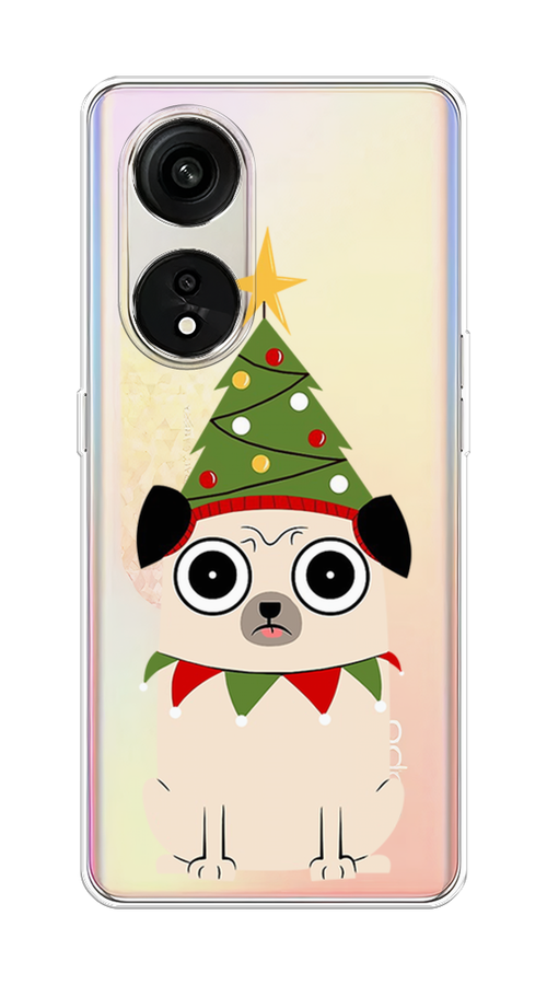 

Чехол на Oppo Reno 8T 5G "Собачка с ёлочкой", Бежевый;красный;зеленый, 2513150-1