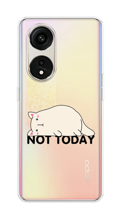 

Чехол на Oppo Reno 8T 5G "Cat not today", Белый;розовый;черный, 2513150-1