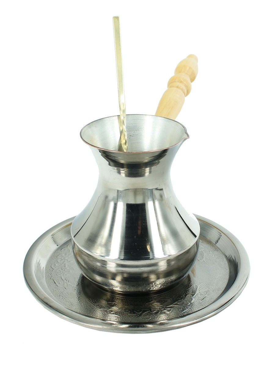 

Набор кофейный "Мечта" Knick Knack (турка 550мл, поднос 18см, ложка 22см) темный