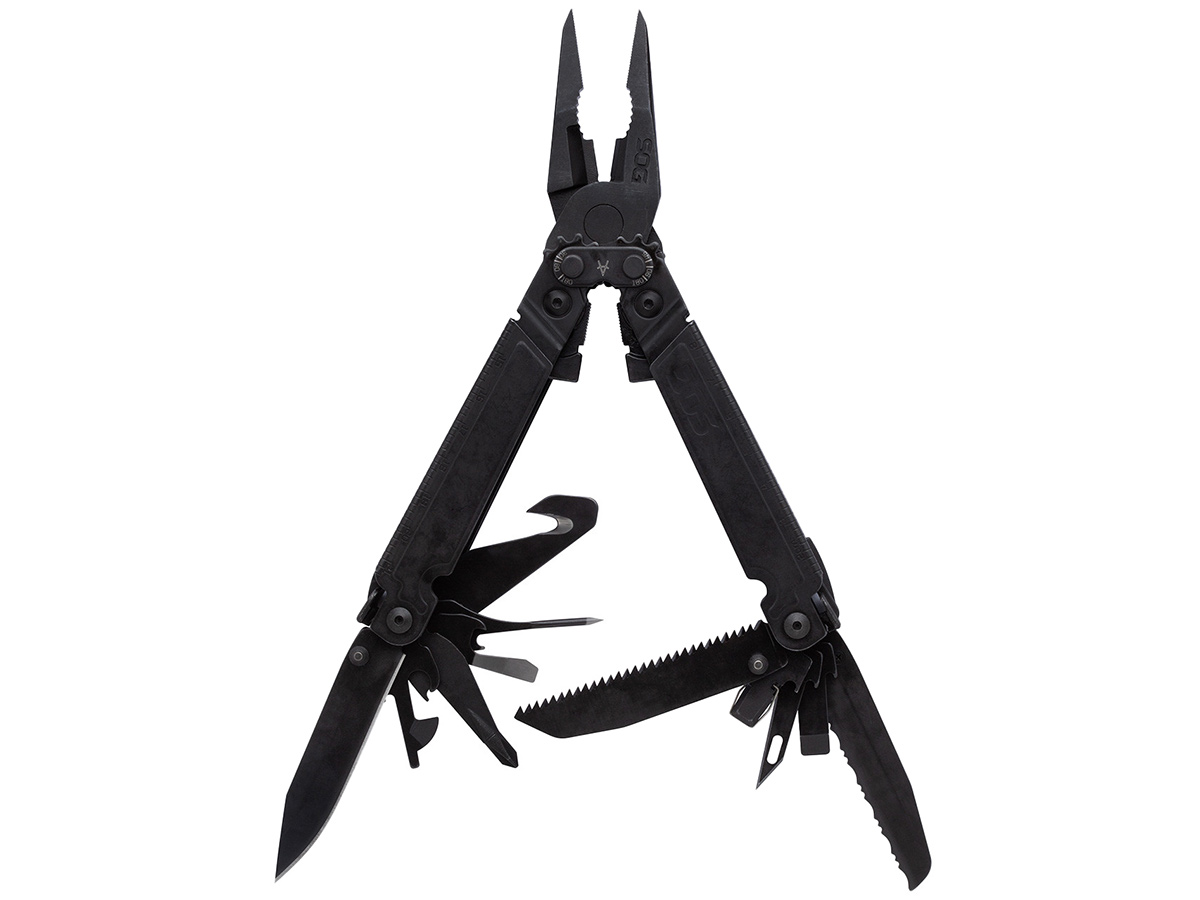 

Мультитул тактический SOG PowerAccess Assist с чехлом и комплектом бит, 21 инструмент, Черный, SOG-PA3002-CP