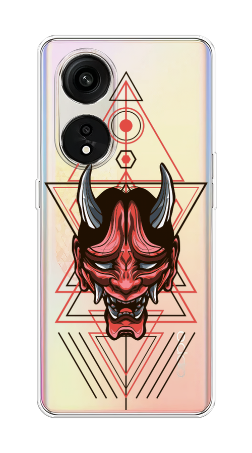 

Чехол на Oppo Reno 8T 5G "Hanya Oni mask", Серый;красный;черный, 2513150-4