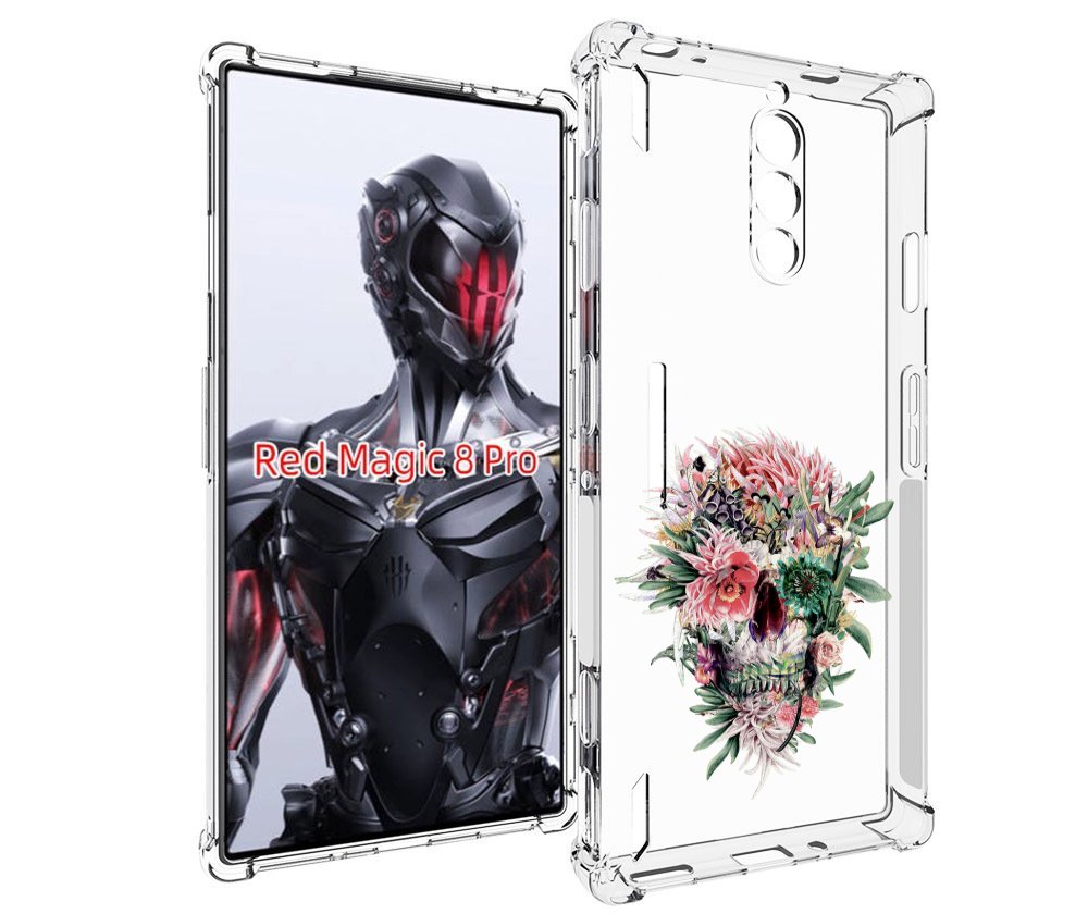 

Чехол MyPads череп из цветов для ZTE Nubia Red Magic 8 Pro / Red Magic 8 Pro Plus, Tocco