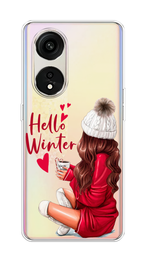 

Чехол на Oppo Reno 8T 5G "Hello winter", Красный;белый;коричневый, 2513150-5