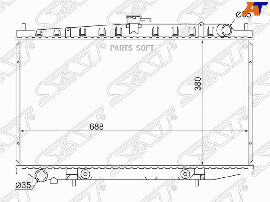 

SAT Радиатор NISSAN BLUEBIRD/ALTIMA U13 92-95