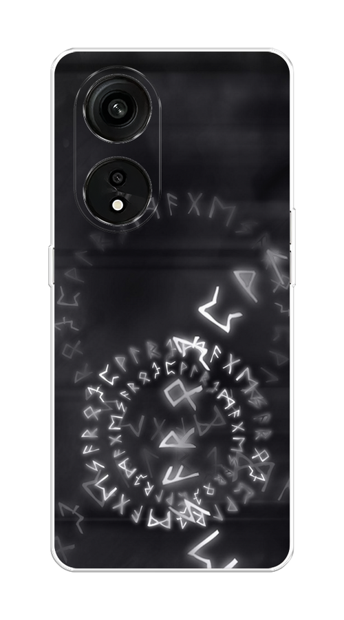 

Чехол на Oppo Reno 8T 5G "Руны", Серый;черный, 2513150-3
