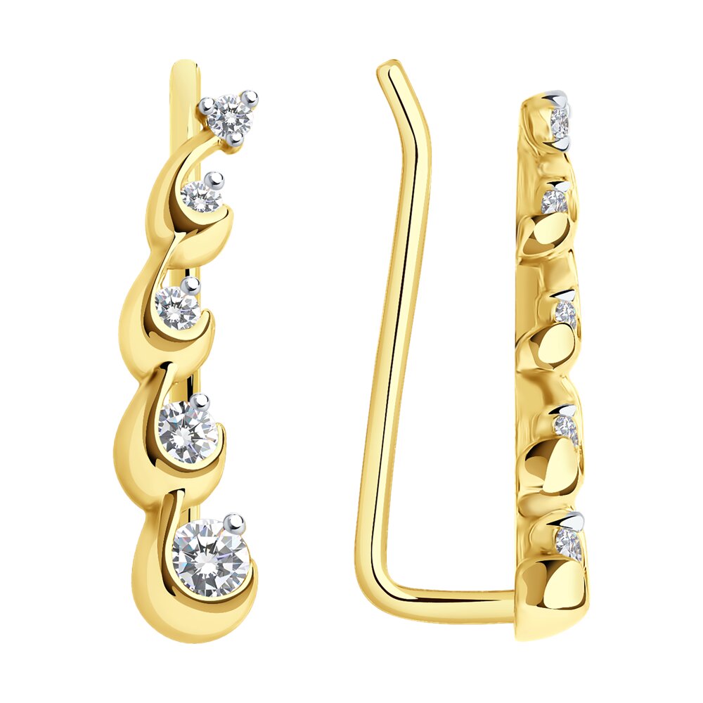 

Серьги из золота SOKOLOV 028047-2, фианит, 028047-2