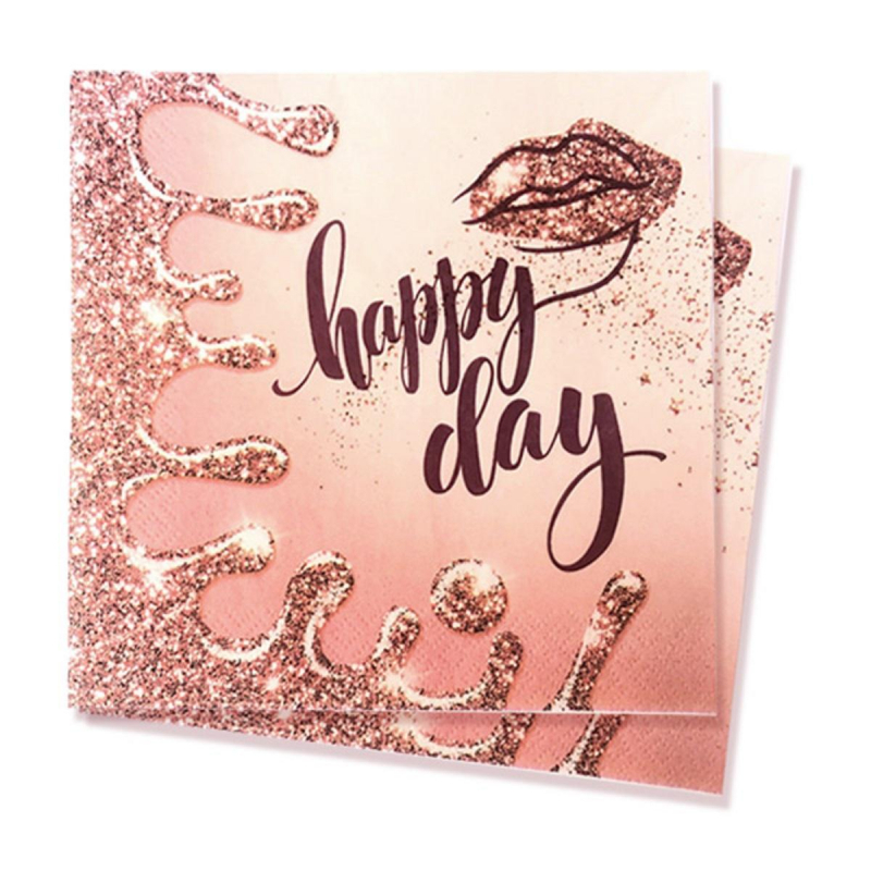 

Салфетки Happy Day 33см X 33см 12шт/уп 6073268