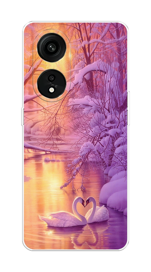 

Чехол на Oppo Reno 8T 5G "Зима 1", Фиолетовый;желтый, 2513150-2