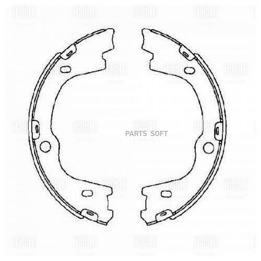 Тормозные колодки Trialli барабанные стояночного тормоза 212x40 GF4646 100040100074