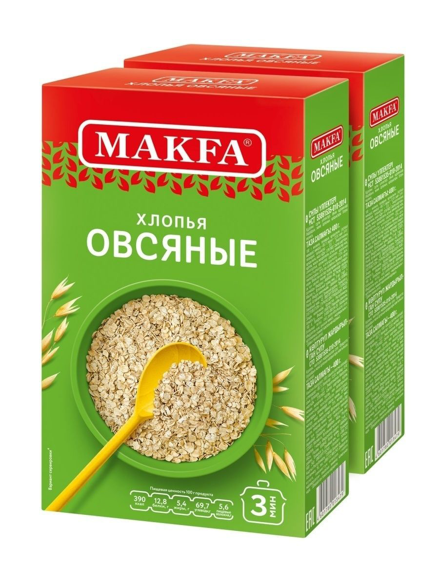 

Хлопья Makfa овсяные 520 г