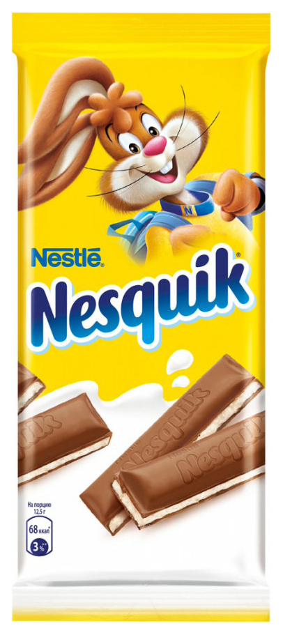 фото Шоколад nesquik молочный с молочной начинкой и кальцием 148 г