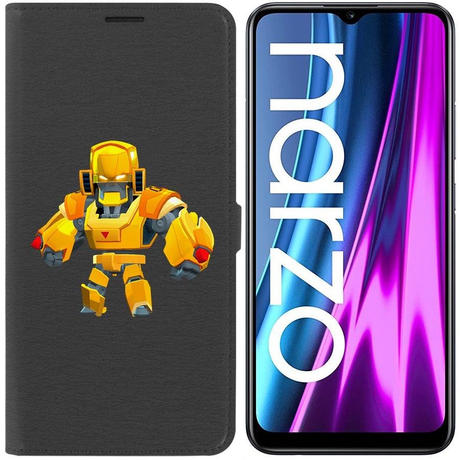 

Чехол-книжка Eco Book для Realme Narzo 50i Brawl Stars-Бо Золотой Меха