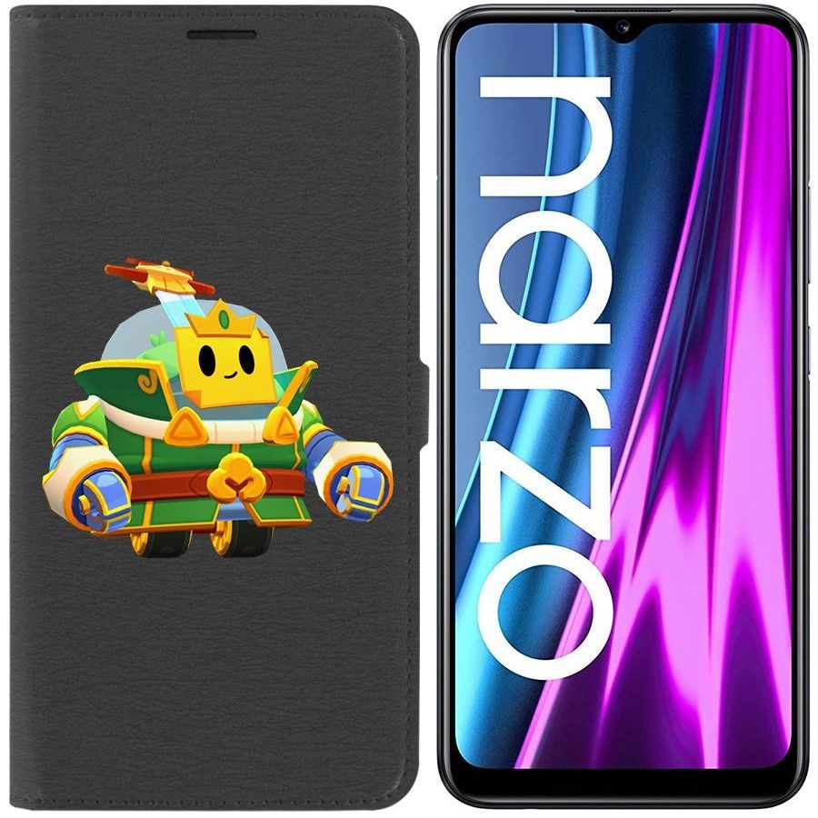

Чехол-книжка Eco Book для Realme Narzo 50i Brawl Stars-Изумрудный Принц Спраут