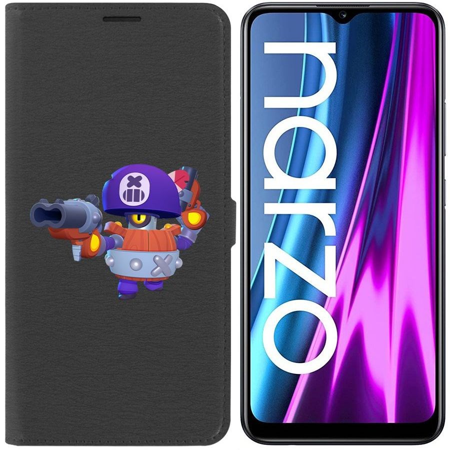 

Чехол-книжка Eco Book для Realme Narzo 50i Brawl Stars-Дэррил