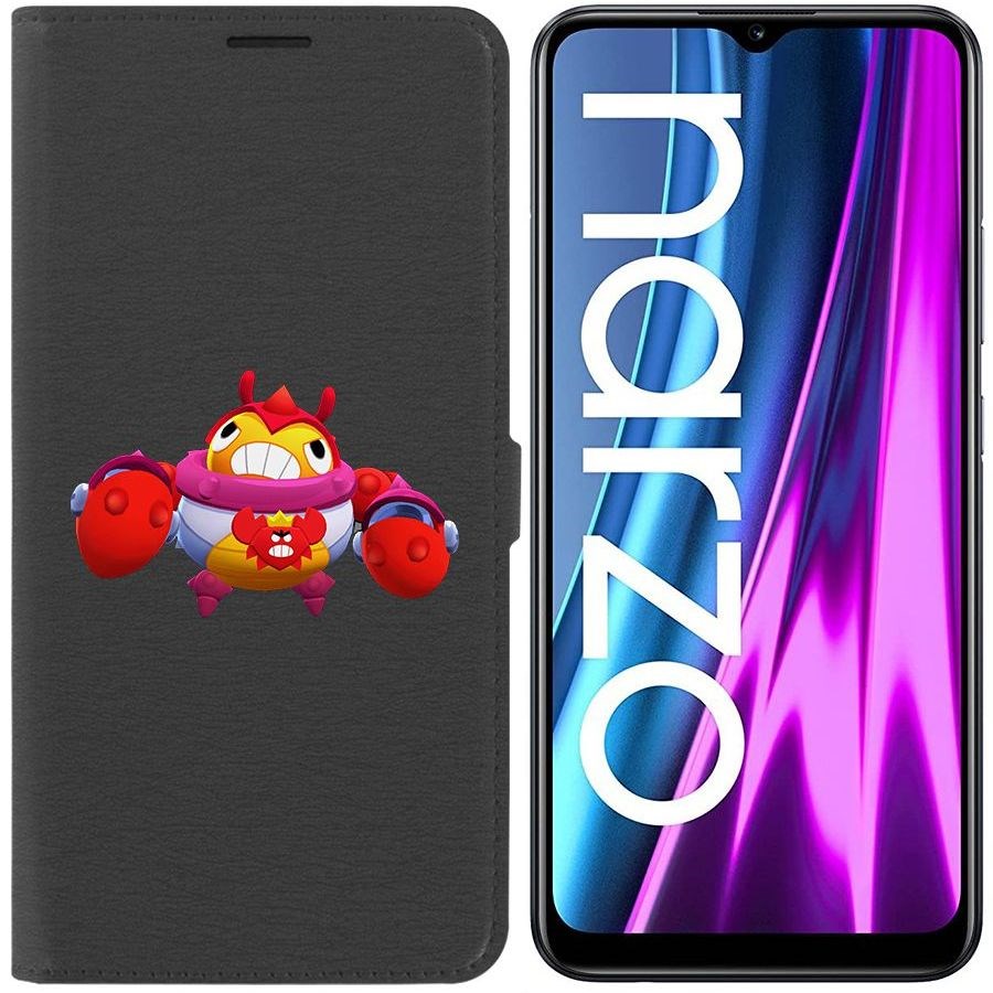 

Чехол-книжка Eco Book для Realme Narzo 50i Brawl Stars-Краб Тик