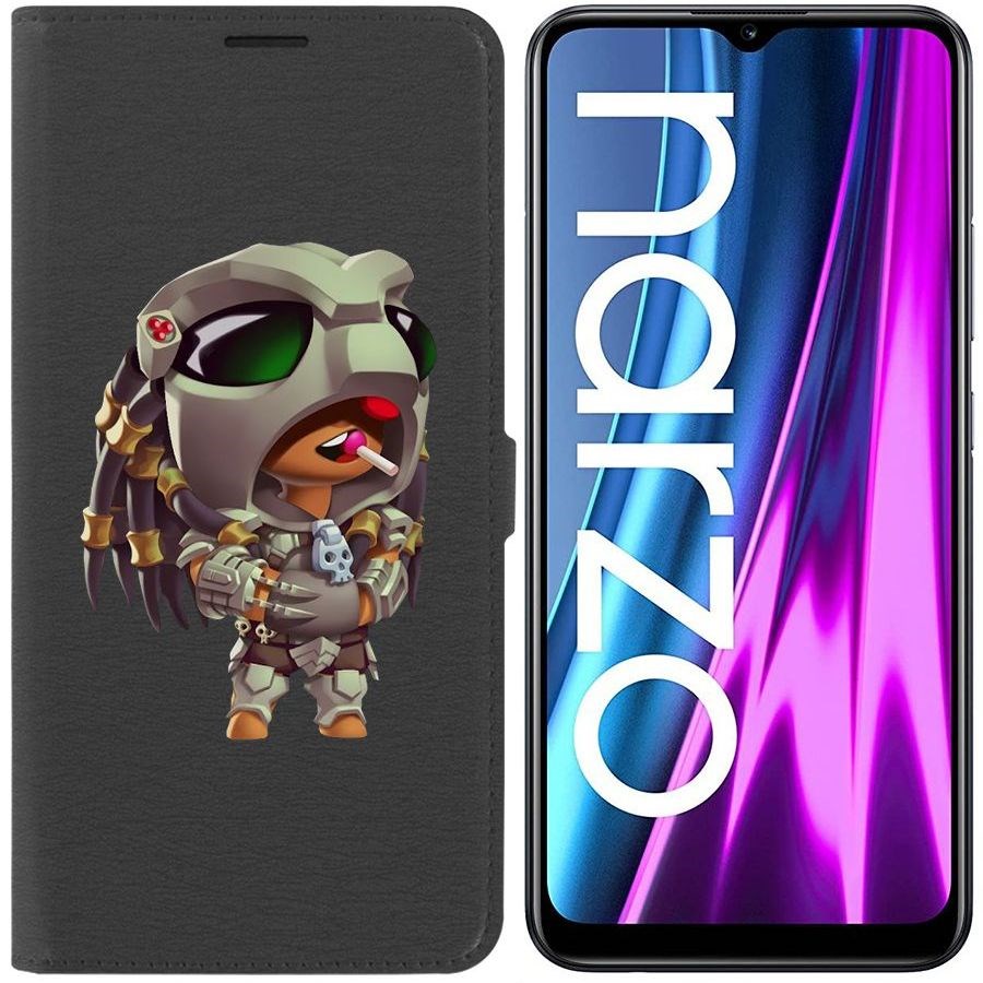 

Чехол-книжка Eco Book для Realme Narzo 50i Brawl Stars-Леон Хищник