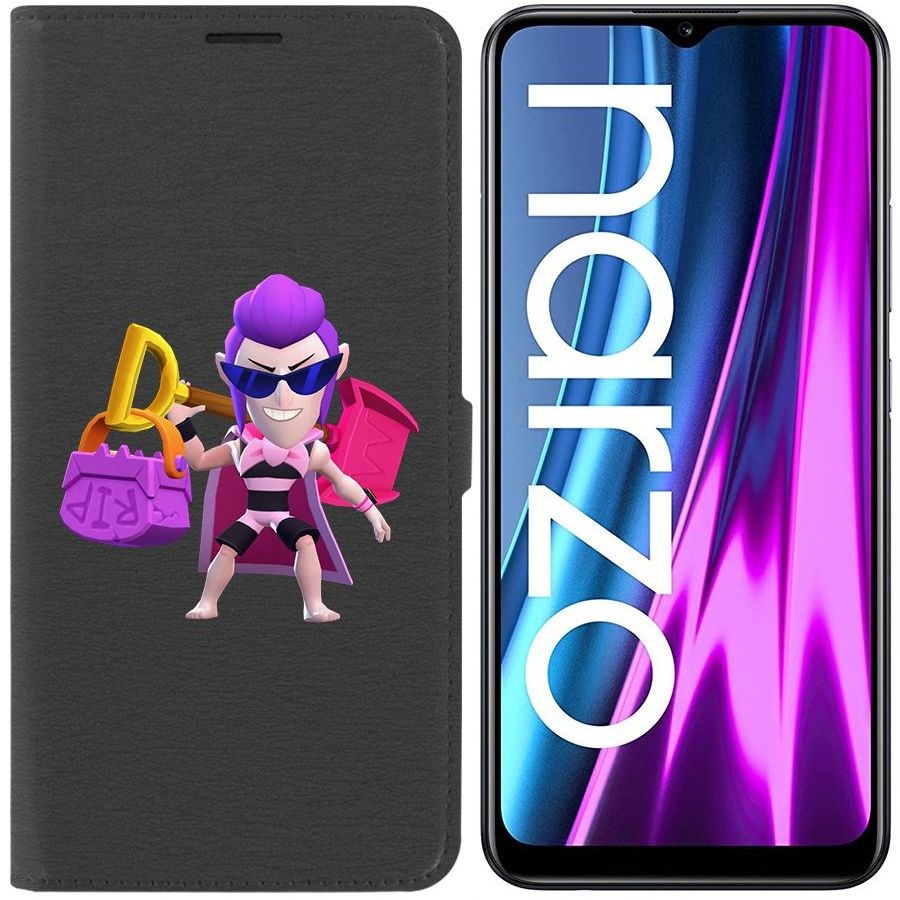 

Чехол-книжка Eco Book для Realme Narzo 50i Brawl Stars-Пляжный Мортис