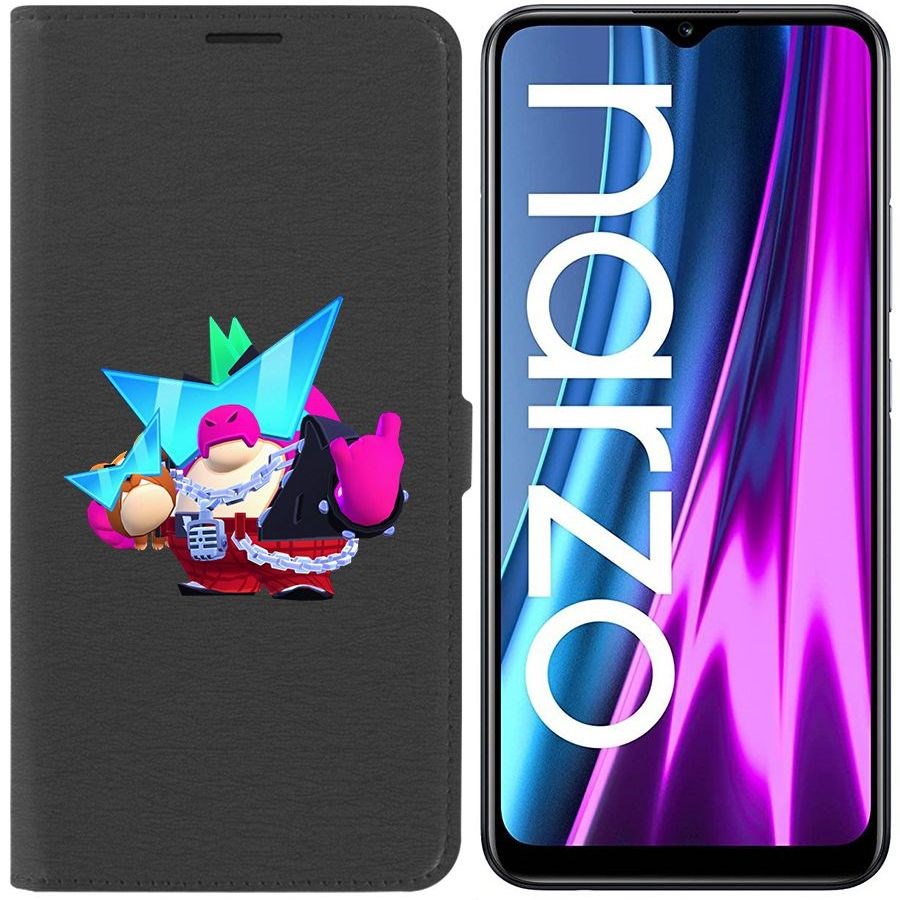 

Чехол-книжка Eco Book для Realme Narzo 50i Brawl Stars-Плохиш Базз