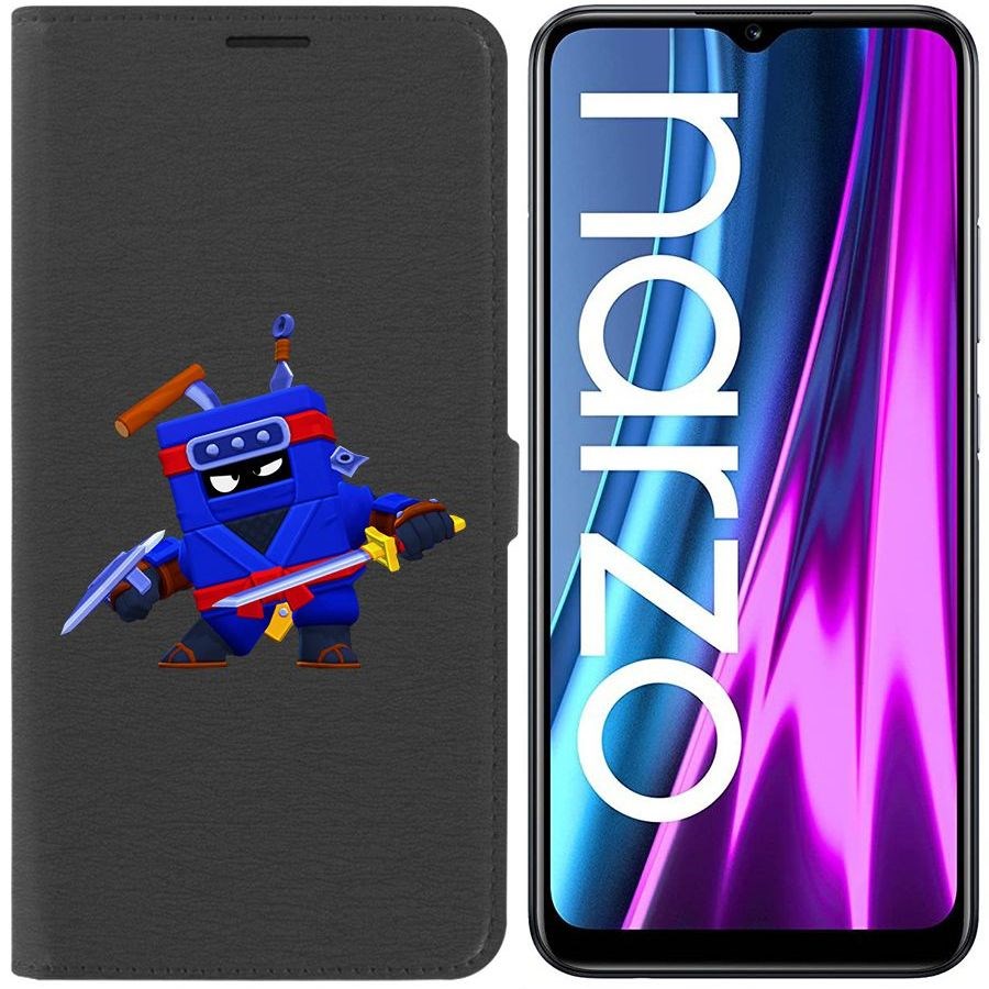 

Чехол-книжка Eco Book для Realme Narzo 50i Brawl Stars-Ниндзя Эш