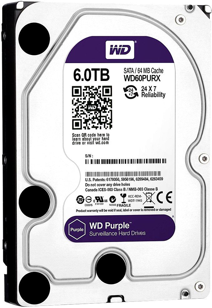 

HDD WD 6 ТБ (WD60PURX)