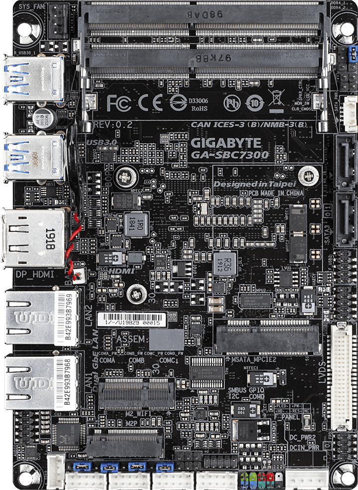 

Материнская плата GIGABYTE (GA-SBC7300)