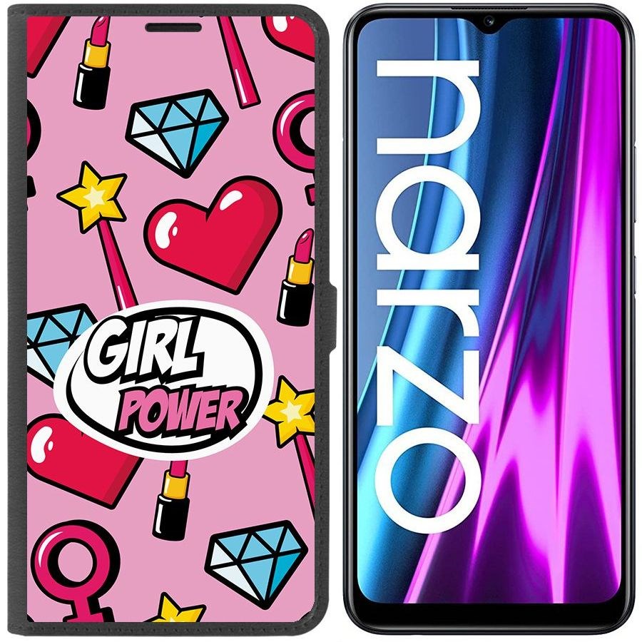 

Чехол-книжка Eco Book для Realme Narzo 50i Girl Power, Черный