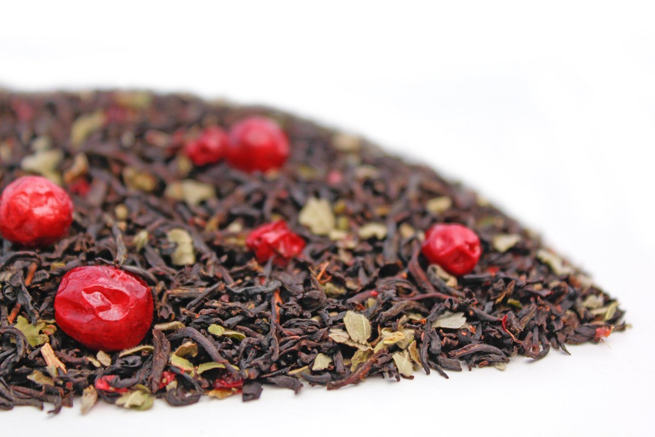 

Свеже купажированный черный чай Свежая клюква 500 гр