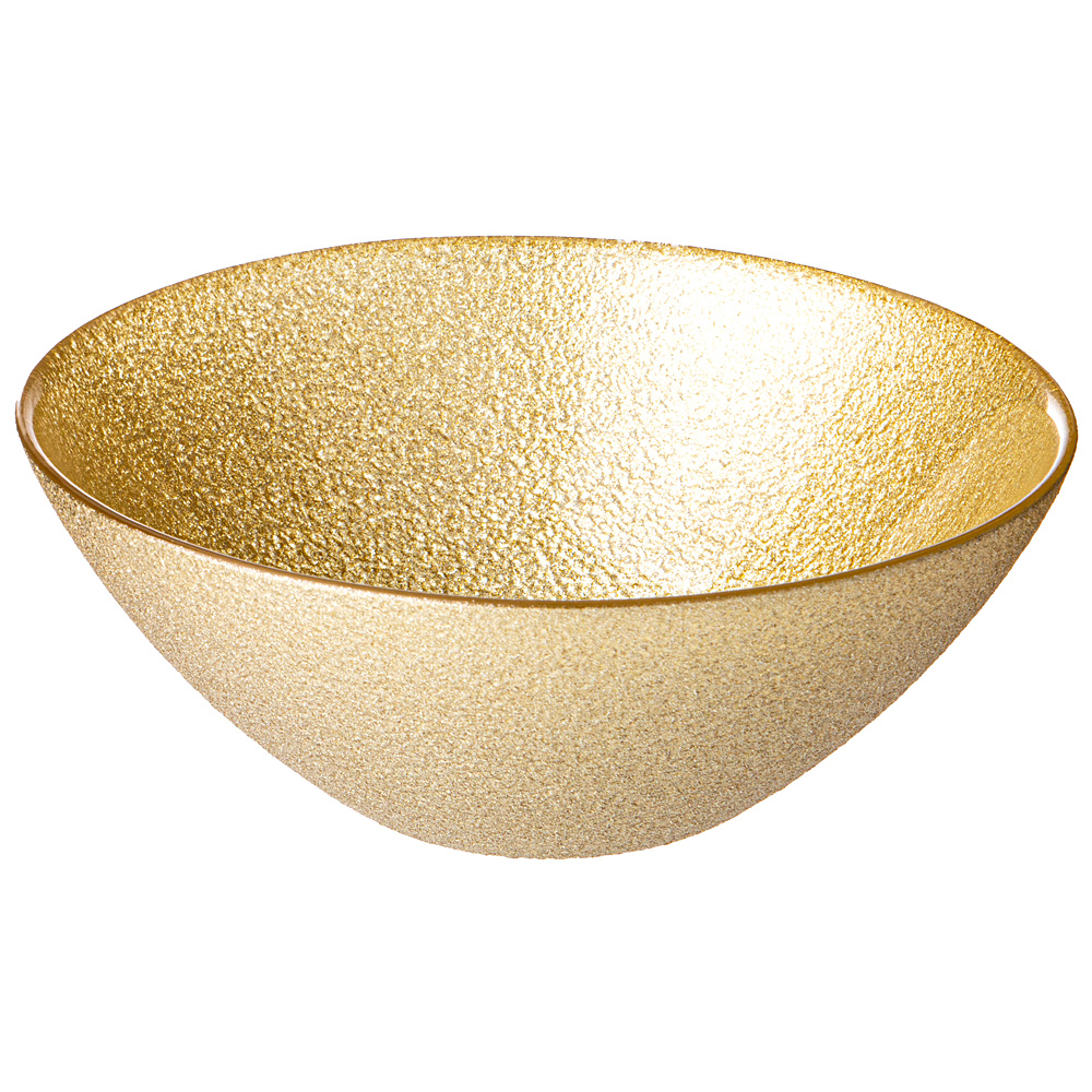 

Набор из 4 штук Салатник Bronco Party gold 16 см, стекло
