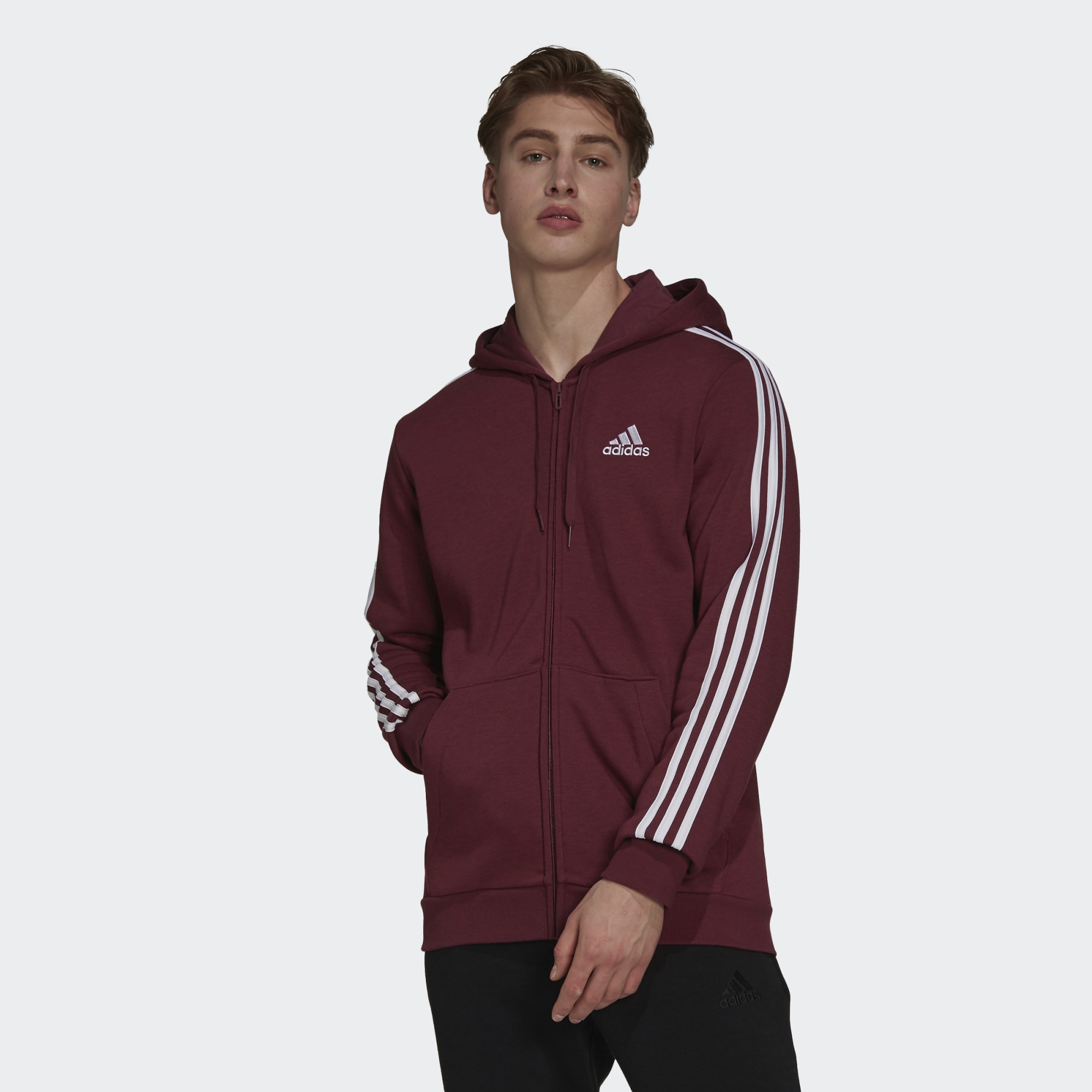 фото Толстовка мужская adidas h12199 бордовая xl