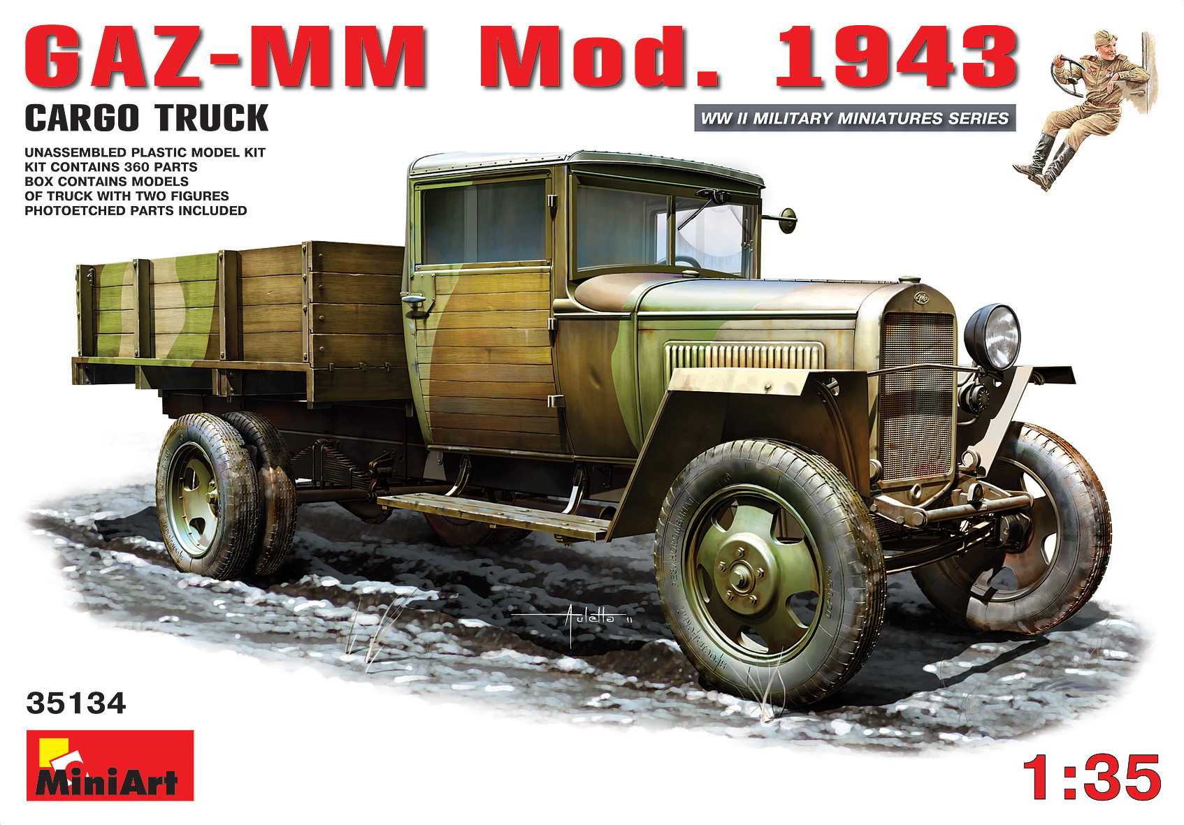 фото Сборная модель miniart 1/35 автомобиль mm mod.1943 cargo truck 35134