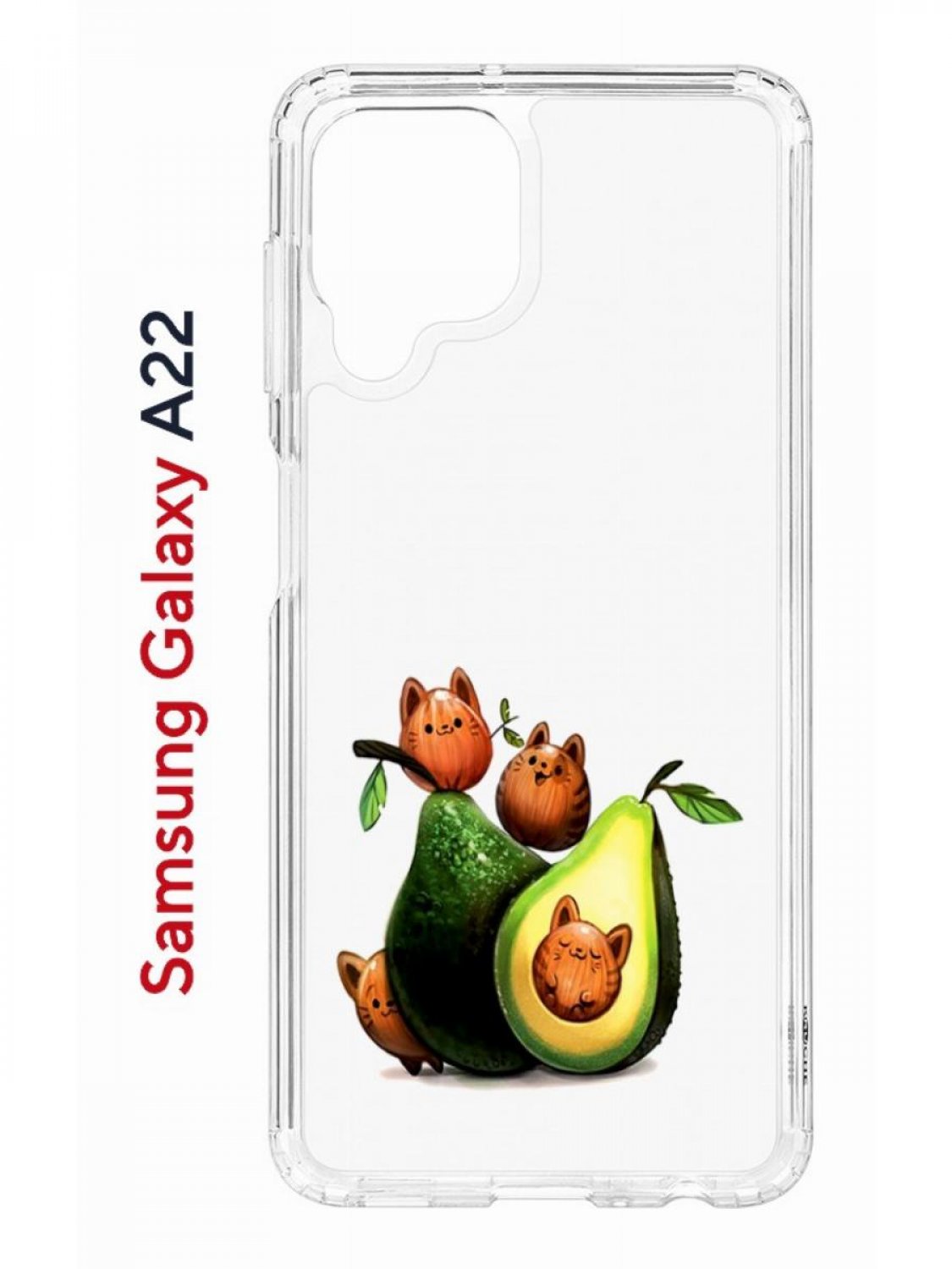Чехол на Samsung A22/M22/M32 с принтом Kruche Print Авокотики, противоударный бампер