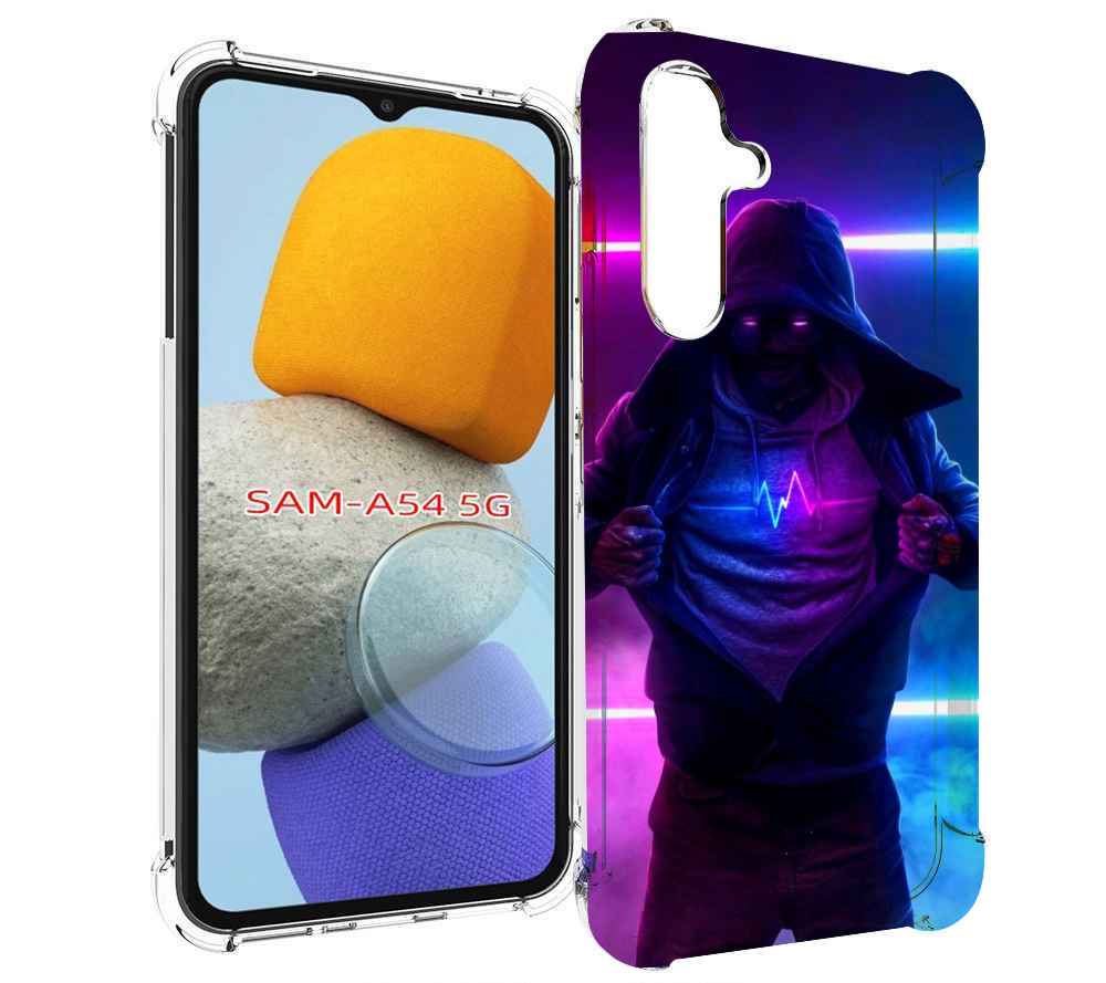 

Чехол MyPads парень в капюшоне неоновый для Samsung Galaxy A54, Tocco