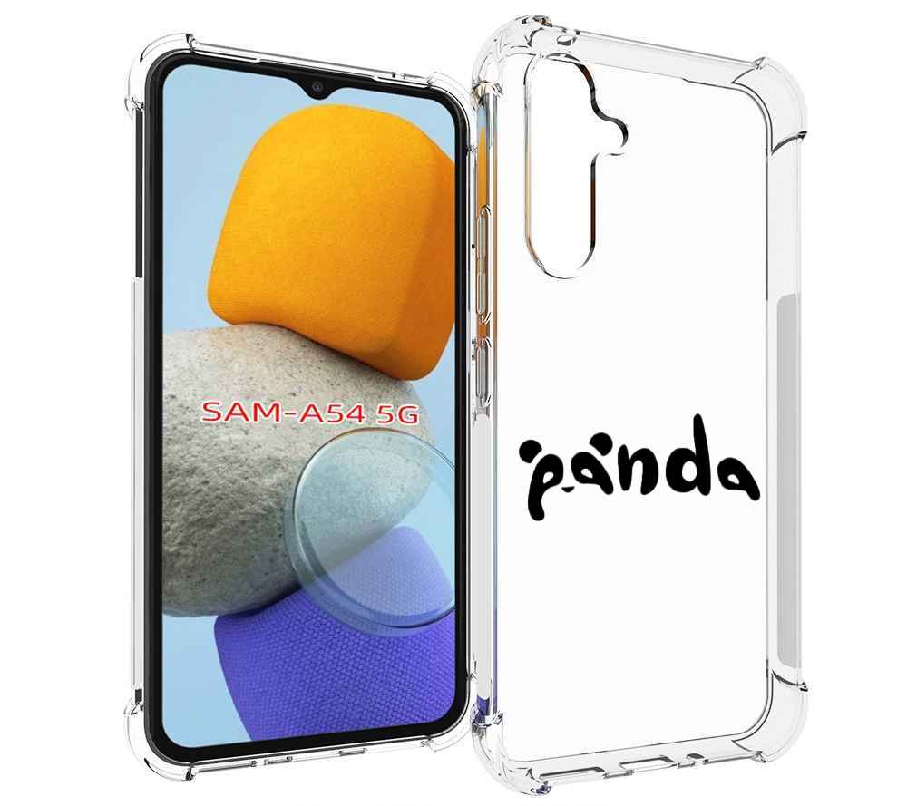 

Чехол MyPads панда надпись для Samsung Galaxy A54, Tocco