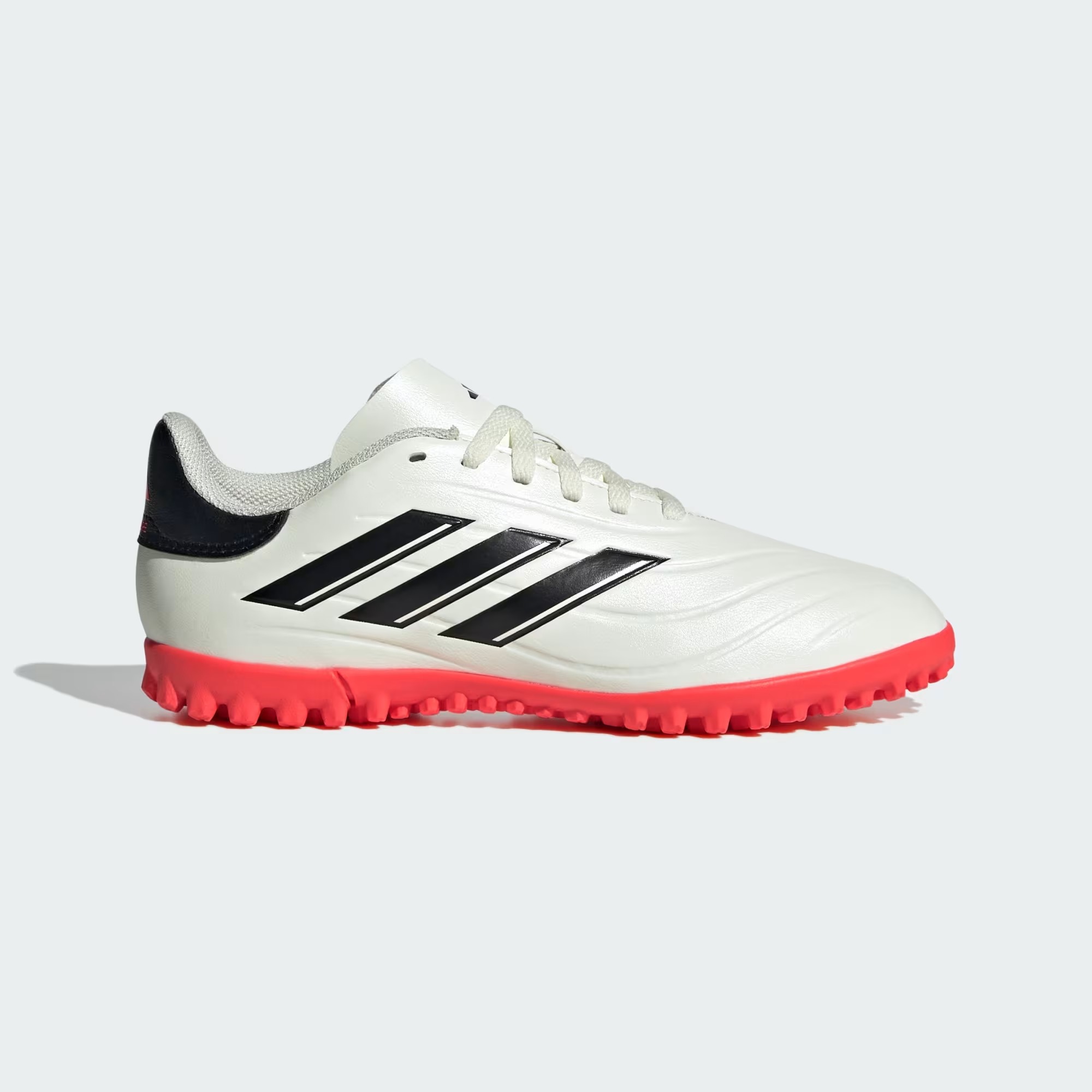 Бутсы Adidas TF Copa Pure2 Club детские, слоновая кость-чёрно-красные UK 3,5, IE7531