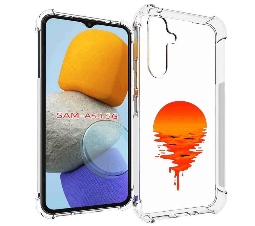 

Чехол MyPads оранжевый закат на воде для Samsung Galaxy A54, Tocco
